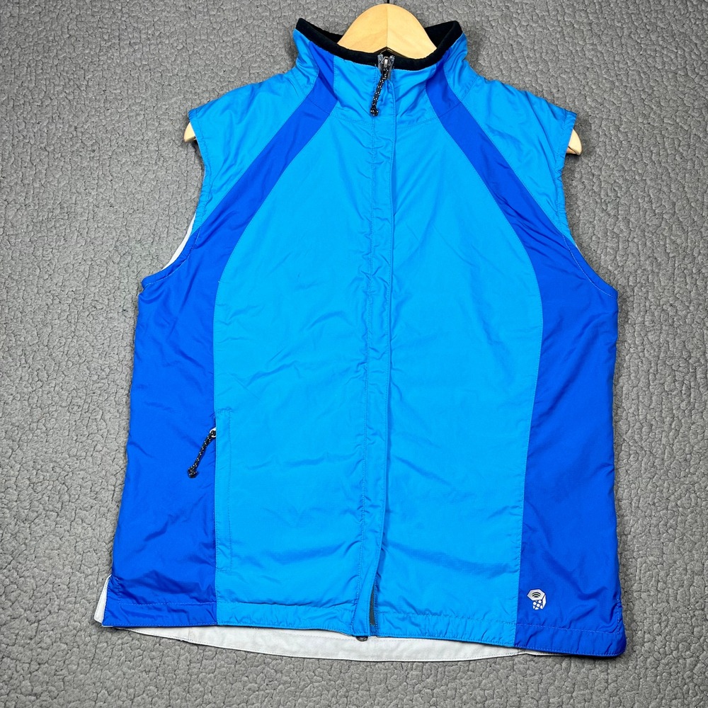 Vintage Mountain Hardwear Vest Women M Full Zip Colorblock Blue Gorpcore Hiking